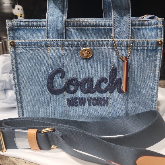 Coach Light Blue Denim Tote - Picture 10 of 13